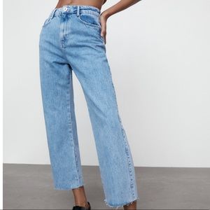 Zara High Rise Straight Jeans